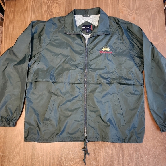 Sport-Tek By Port Authority Windbreaker Lightweight Full Zip Green Jacket Mens L - Picture 1 of 11